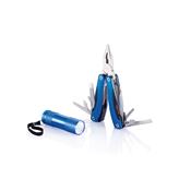 Multitool und Taschenlampen Set, blau
