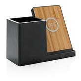 Ontario 5W wireless charger with pen holder, black