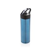 Sport bottle with straw, blue
