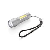LED 3W focus torch with COB, grey