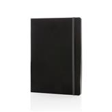 Luxe A5 softcover notitieboek met gekleurde rand, grijs