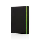 Deluxe A5 flexible softcover notebook coloured edge, green