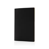 Softcover PU notitieboek met gekleurde accent rand, wit
