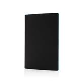 Softcover PU notebook with coloured edge, blue
