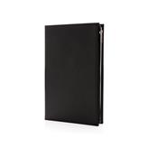 Swiss Peak A5 PU notebook with zipper pocket, black
