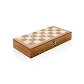 Ylellinen puinen taitettava shakkisetti, ruskea